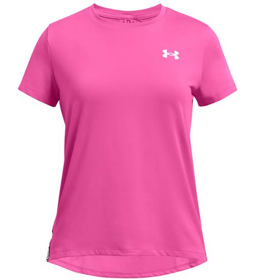 Se Under Armour T-shirt - Knockout - Rebel Pink m. Logostriber ved KidsWorld