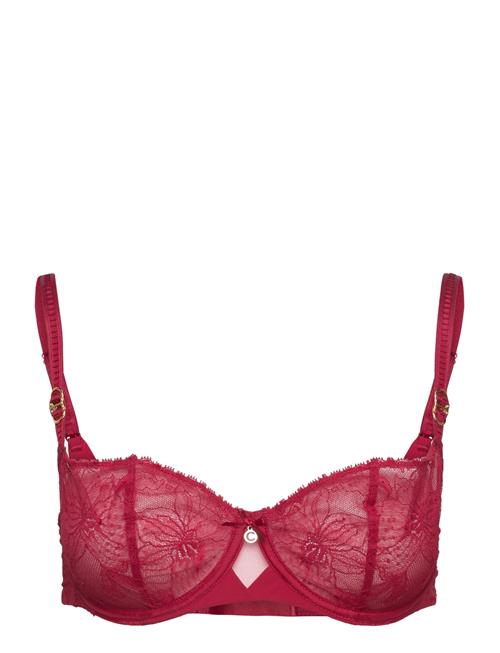 Se CHANTELLE Orchids Half-Cup Balcony Bra CHANTELLE Red ved Booztlet