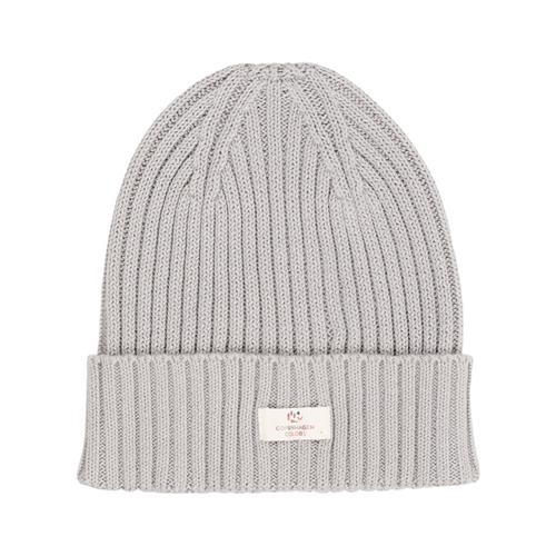 Copenhagen Colors Cotton Knitted Classic Beanie  Dusty Blue 44/46 cm  Blå  44/46 cm  Unisex