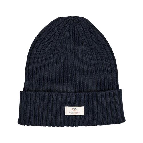 Copenhagen Colors Cotton Knitted Classic Beanie  Navy | Marine blå | 44/46 cm