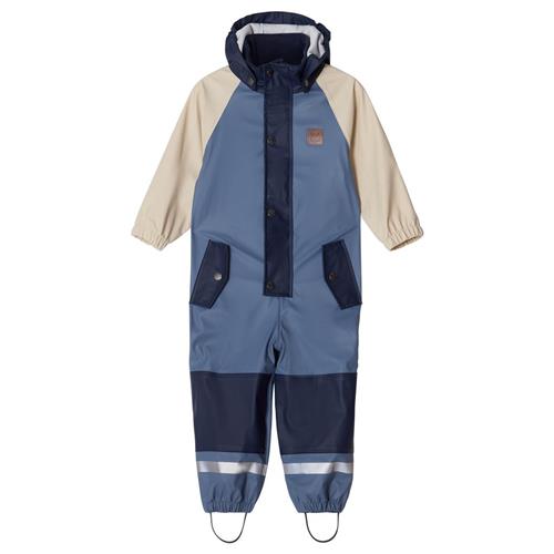 Se Kuling Edinburgh Kontrastfarvet Genanvendt Regndragt Flintstone Blue/Navy | Blå | 122/128 cm ved Babyshop