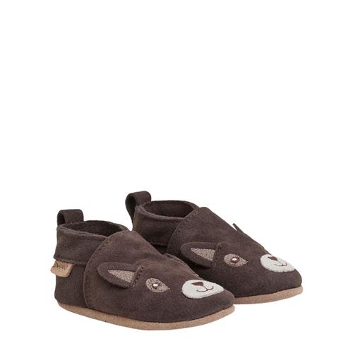 Se EnFant Slippers Suede Animal  Chocolate Brown | Brun | 20 EU ved Babyshop