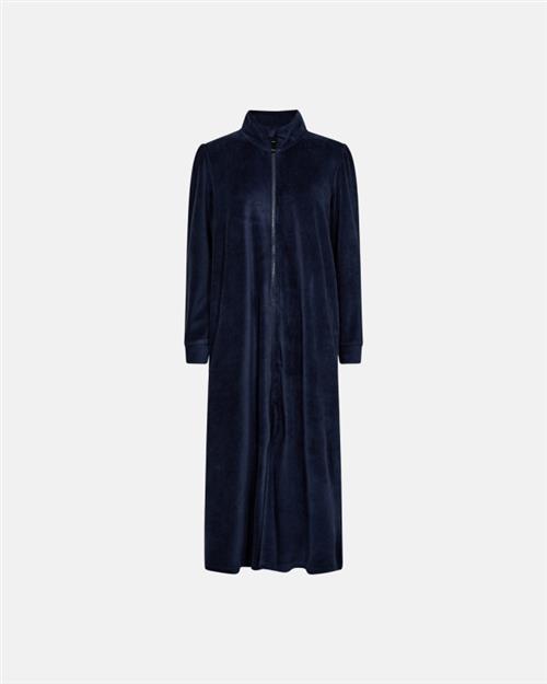 Badekåbe med lynlås | Velour | Navy