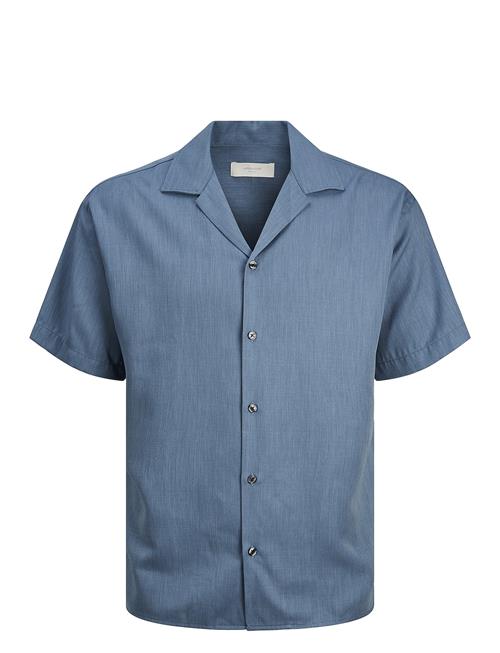 Jack & Jones Jprccaaron Tencel Resort Shirt S/S Ln Jack & J S Blue