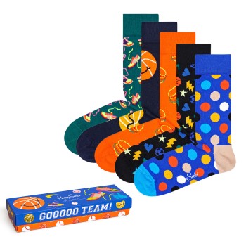 Happy socks Strømper 5P Game Day Gift Box Flerfarvet bomuld Str 41/46