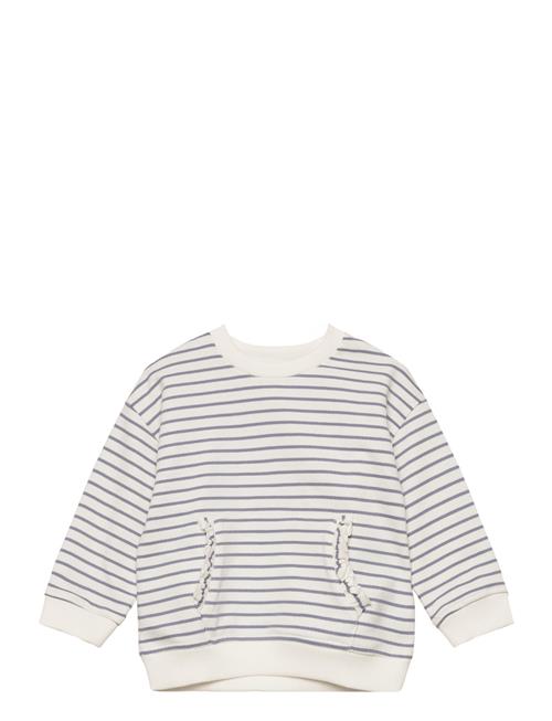 Se Mango Striped Cotton-Blend Sweatshirt Mango Patterned ved Booztlet