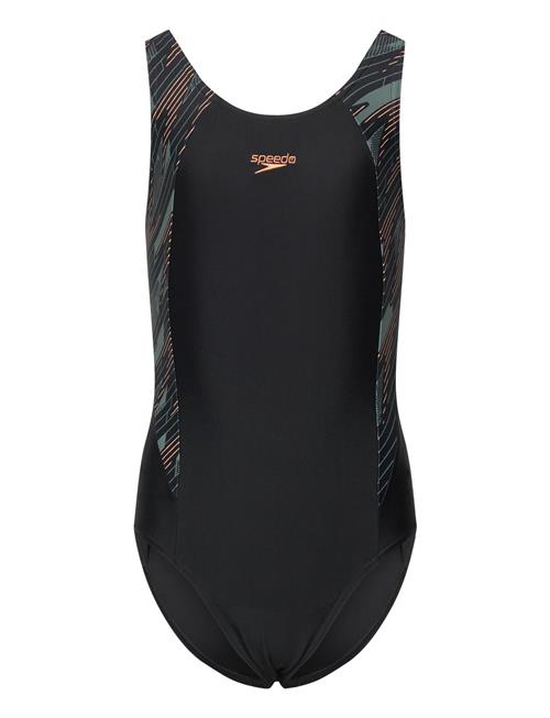 Girls Hyperboom Splice Muscleback Speedo Black