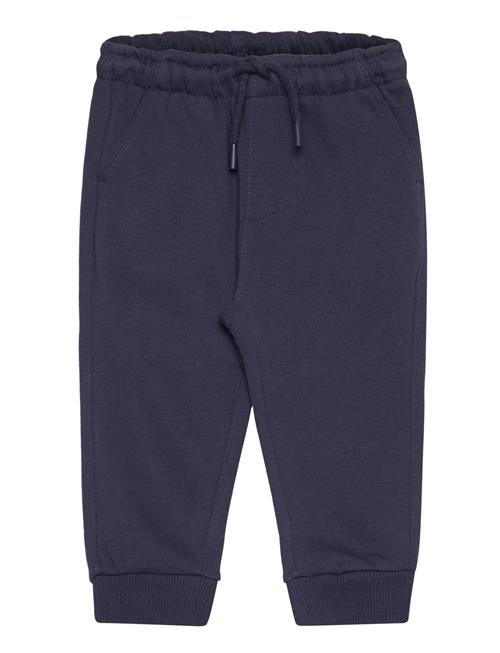 Mango Cotton Jogger-Style Trousers Mango Navy