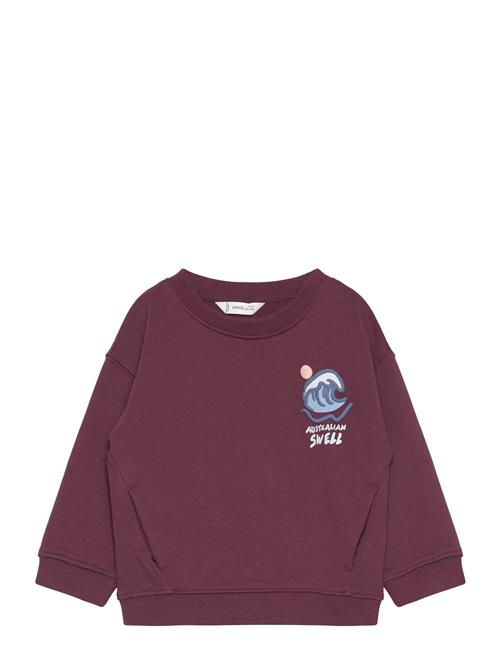 Mango Side-Pocket Sweatshirt Mango Burgundy