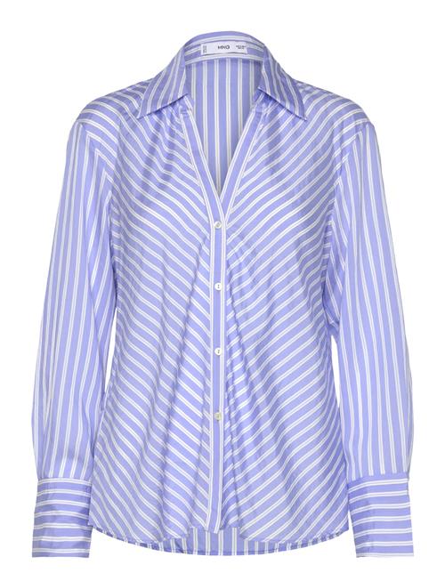 Mango Striped Flowy Shirt Mango Blue