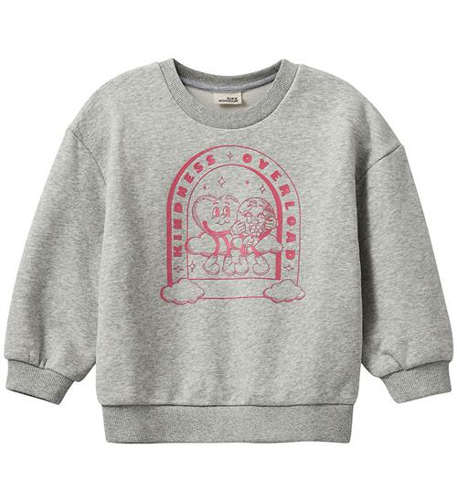 Se Sofie Schnoor Sofie Schnoor Sweatshirt - Grey Melange m. Print ved KidsWorld