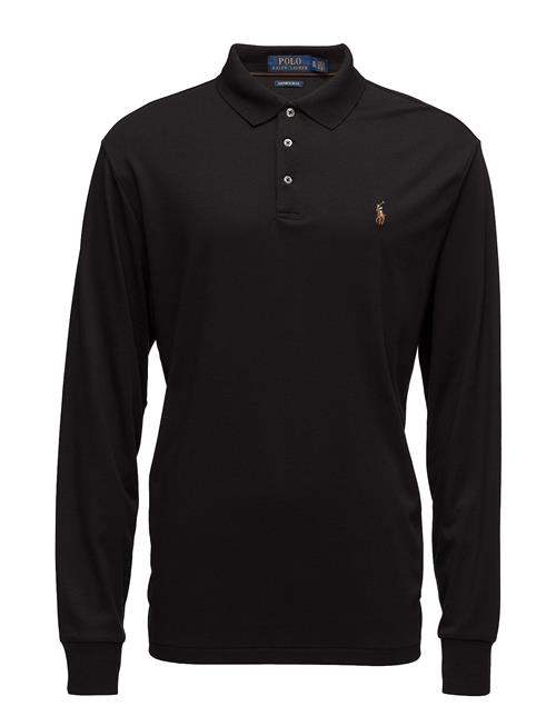 Se Polo Ralph Lauren Custom Slim Fit Soft Cotton Polo Shirt Polo Ralph Lauren Black ved Booztlet