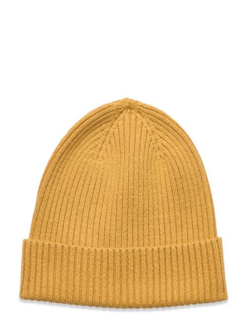 Lindex Knitted Beanie Basic Rib Lindex Yellow