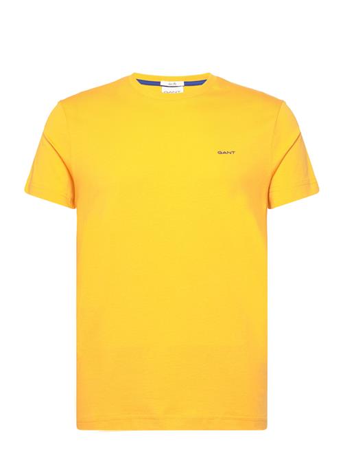 Se GANT Contrast Logo Ss T-Shirt GANT Yellow ved Booztlet