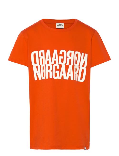 Se Mads Nørgaard Single Organic Tuvina Tee Mads Nørgaard Orange ved Booztlet