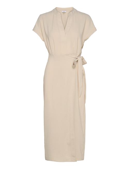 Bubbleroom V-Neck Short Sleeve Wrap Dress Bubbleroom Beige