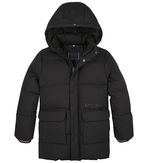 Tommy Hilfiger Tommy Hilfiger Dynejakke - Monotype Ribstop Puffer - Sort