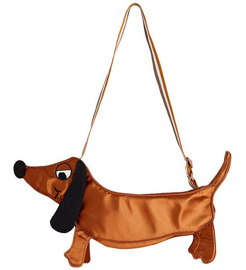 Se Mini Rodini Mini Rodini Skuldertaske - Dog - Brun ved KidsWorld