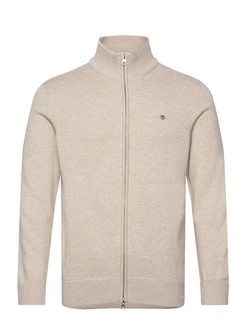 GANT Casual Cotton Zip Cardigan GANT Beige