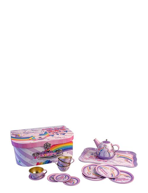 Magni Toys Tea Set In Suitcase W. Unicorn Motives Magni Toys Patterned