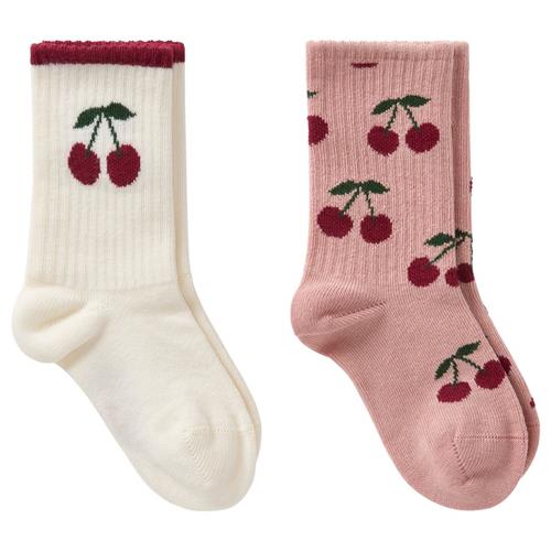Kuling 2-pak GOTS Korfu Strømper Cherry 24-27 EU  Lyserød  24-27 EU  Unisex