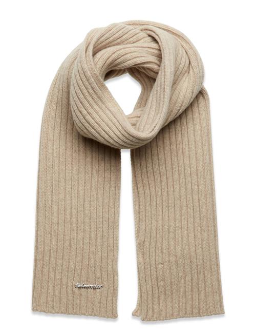 Se HOLZWEILER Lambswool Rib Scarf HOLZWEILER Beige ved Booztlet