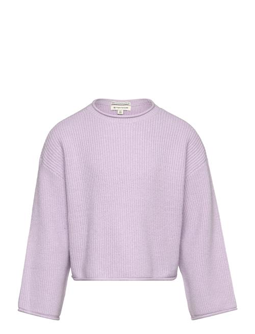 Se Tom Tailor Cropped Knit Pullover Tom Tailor Purple ved Booztlet