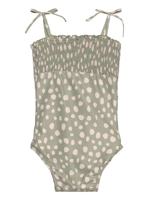 Se Liewood Larisa Printed Swimsuit Liewood Green ved Booztlet