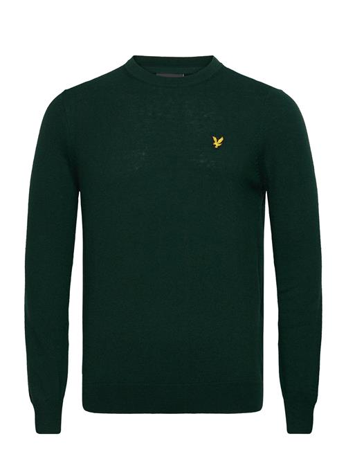 Se Lyle & Scott Cotton Merino Crew Neck Jumper Lyle & Scott Green ved Booztlet