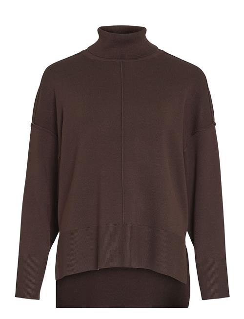 Vila Viostria Rollneck L/S Knit Top-Noos Vila Brown