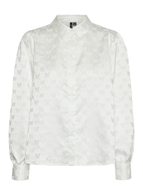 Vero Moda Vmviga Jacquard Ls Shirt Wvn Ga Vero Moda White