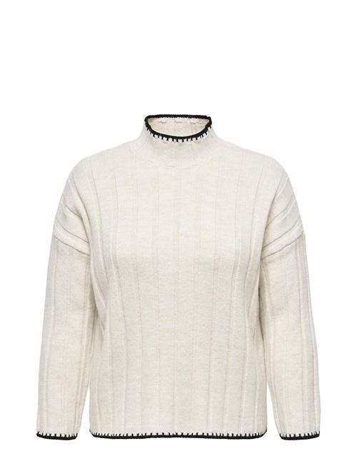 ONLY Carmakoma Carchick Stitch Ls Highneck Pull Knt ONLY Carmakoma White