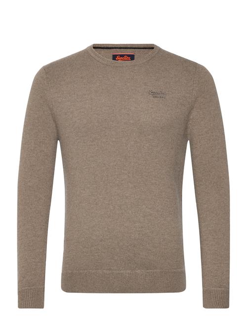 Se Superdry Essential Slim Fit Crew Jumper Superdry Beige ved Booztlet