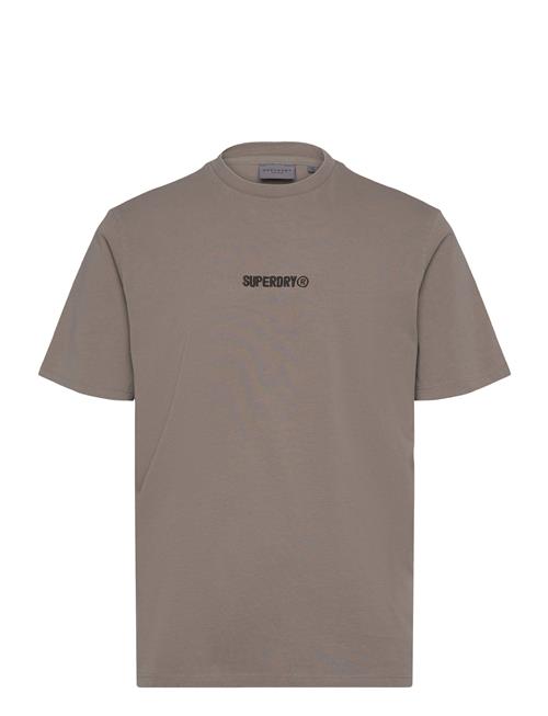 Se Superdry Micro Logo Graphic Loose Tee Superdry Beige ved Booztlet