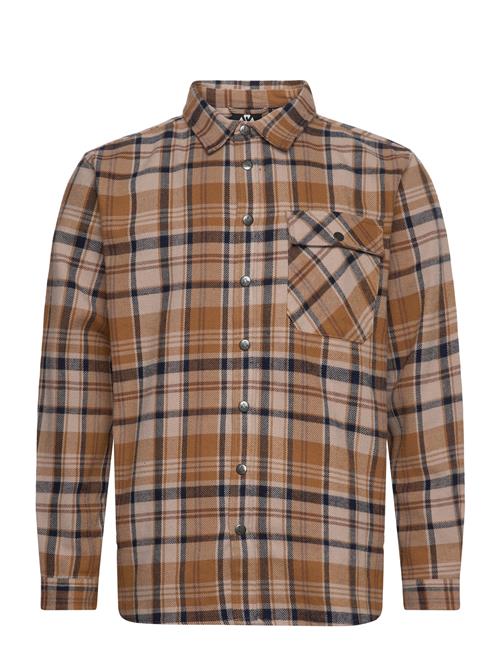 Whistler Wolfhard M Checked Fleece Shirt Whistler Brown