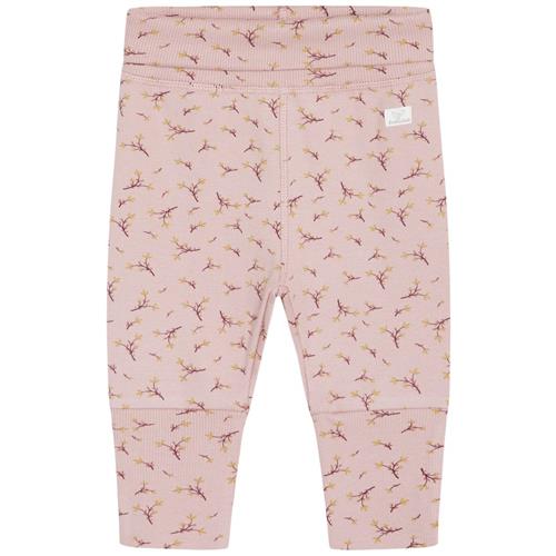 Se Hust&Claire GOTS Guste Mønstrete Joggingbukser Dusty Rose | Lyserød | 44 cm ved Babyshop