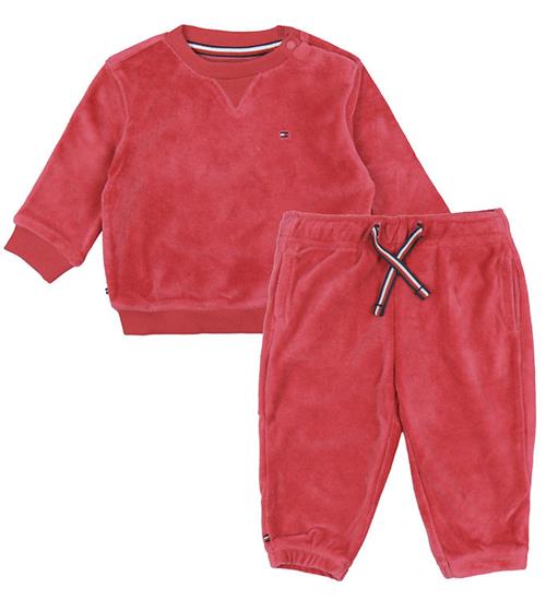 Tommy Hilfiger Tommy Hilfiger SÃ¦t - Bluse/Bukser - Velour - Heritage Pink