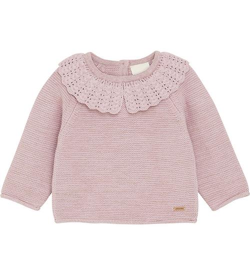 Se Minymo Bluse - Strik - Dawn Pink m. Guldglimmer ved KidsWorld