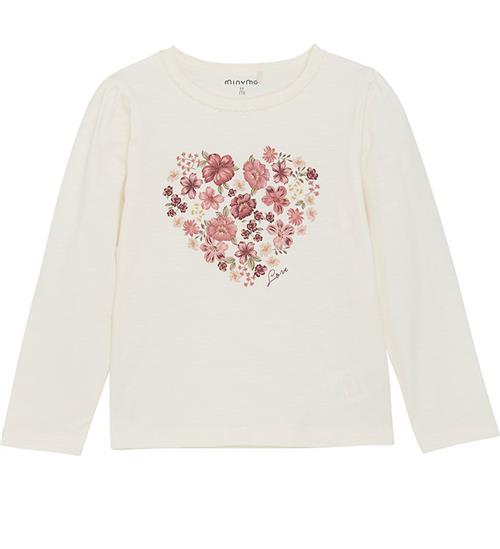 Se Minymo Bluse - Eggnog m. Blomster ved KidsWorld