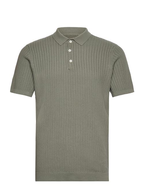 Se Casual Friday Cfkarl Structured Knit Polo Casual Friday Green ved Booztlet