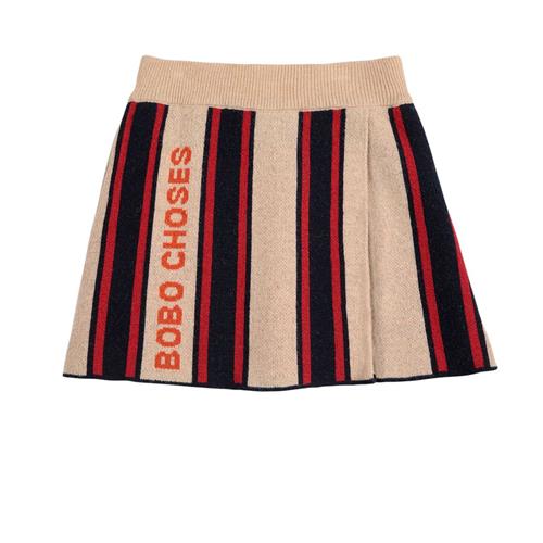 Se Bobo Choses Stripes Knit Skirt Offwhite | Hvid | 8-9 years ved Babyshop