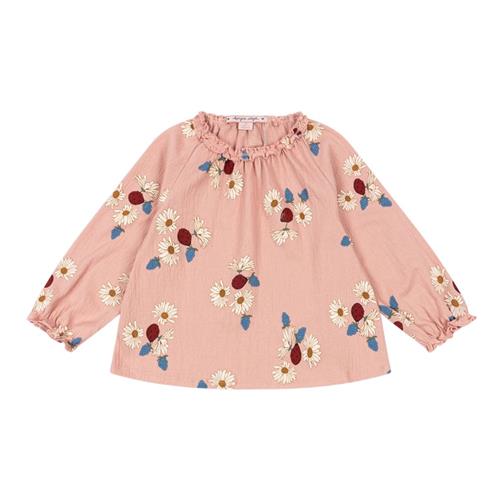 Se Konges Sløjd Chleo-bluse i Ladybug Daisy Blush | Lyserød | 12 months ved Babyshop