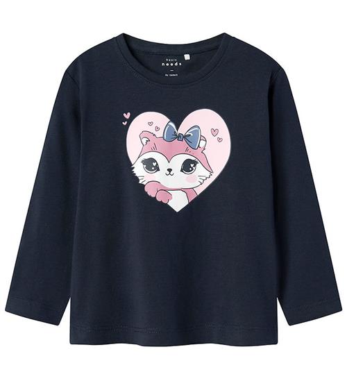 Se Name It Bluse - NmfVeen - Dark Sapphire/Fox ved KidsWorld