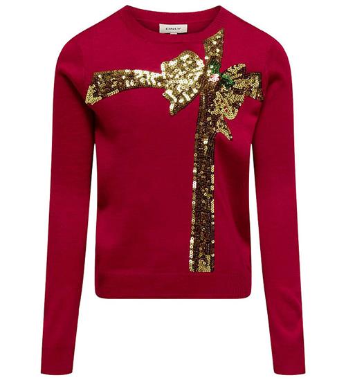 Kids Only Kids Only Strik - KogXmas - Chili Pepper/Sequin Bow