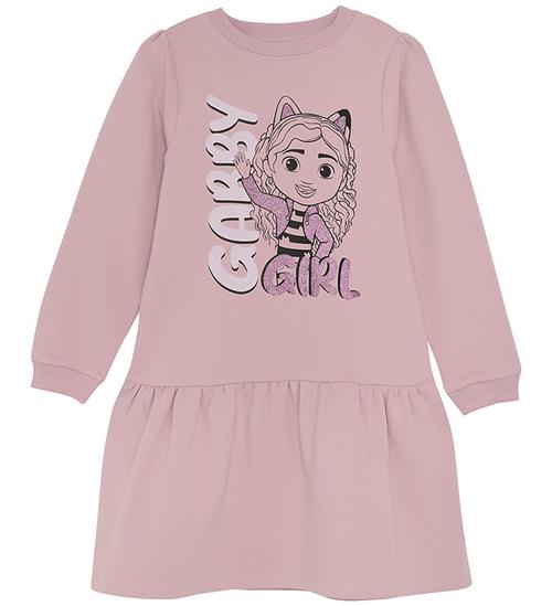 Minymo Minymo Sweatkjole - Dawn Pink m. Gabby's Dollhouse