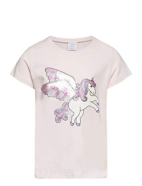 Se Lindex Top S S Unicorn Print And Sequ Lindex Pink ved Booztlet