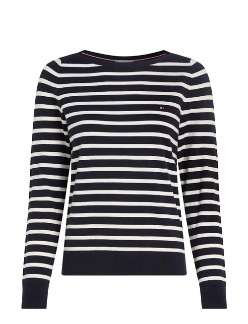 Se Tommy Hilfiger Co Jersey Stitch Boat-Nk Ls Swt Tommy Hilfiger Navy ved Booztlet