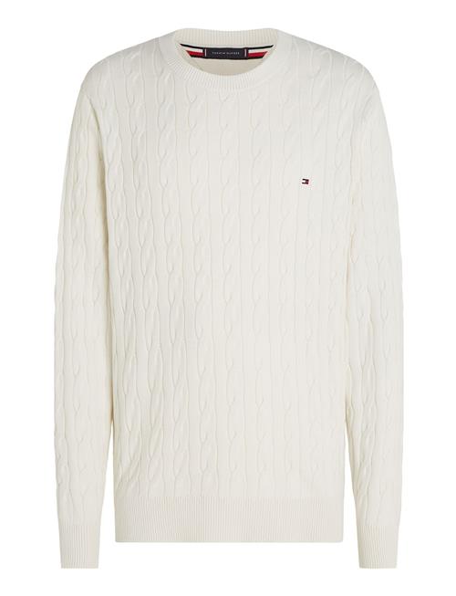 Tommy Hilfiger Classic Cotton Cable Crew Neck Tommy Hilfiger White