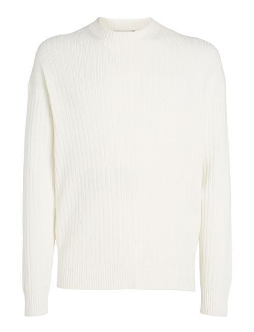 Se Calvin Klein Jeans Linear Sweater Calvin Klein Jeans White ved Booztlet