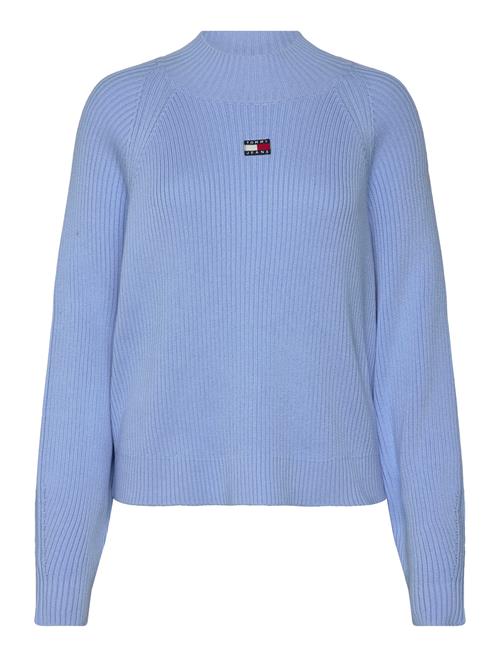 Se Tommy Jeans Tjw Badge Mockneck Sweater Tommy Jeans Blue ved Booztlet